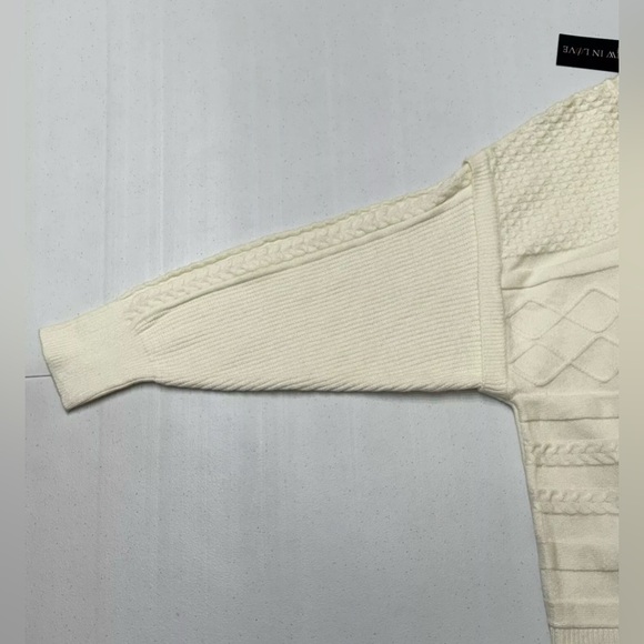 Sew In Love Women’s Ivory High Neck Long Sleeve Soft Comfort Knit Sweater S - Picture 6 of 10